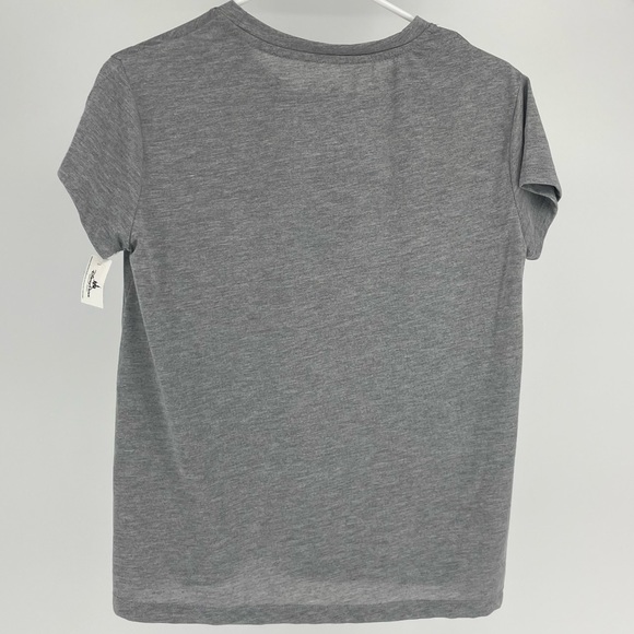 DISNEY PARKS NWT WOMEN’S ON HOLIDAY CHRISTMAS T-SHIRT GRAY GREEN RED WHITE SMALL - Picture 3 of 9